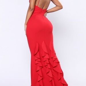 Red gown